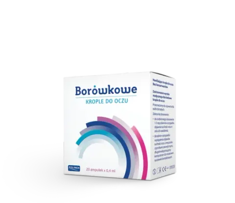 BORÓWKOWE KROPLE DO OCZU, 20 minimsów x 0,4 ml
