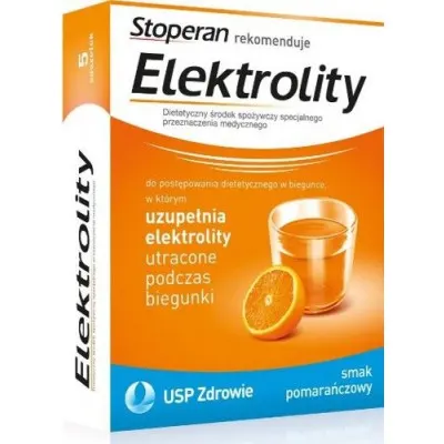 ELEKTROLITY, smak pomarańczowy, proszek, saszetki, 7 szt.