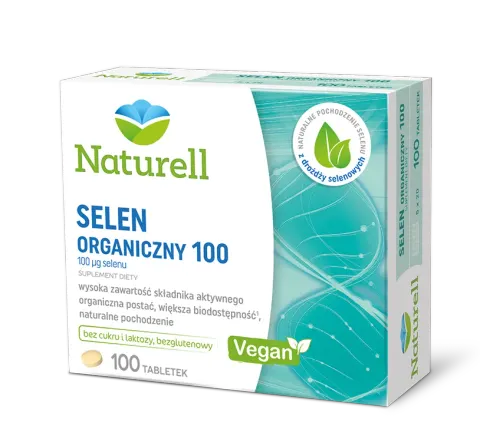 NATURELL SELEN ORGANICZNY 100, tabletki, 100 szt.