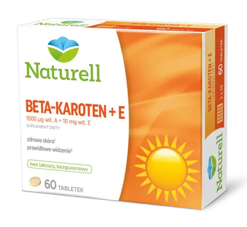 NATURELL BETA-KAROTEN + E, tabletki, 60 szt.