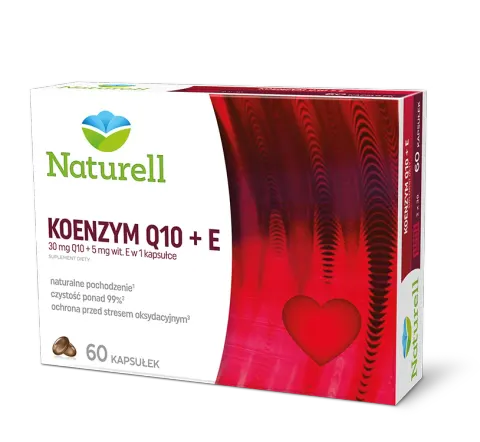 NATURELL KOENZYM Q10+E 0,03 g, kapsułki, 60 szt.