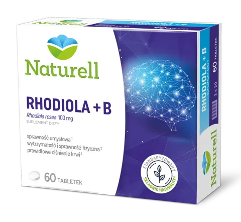 NATURELL RHODIOLA+B, tabletki, 60 szt.