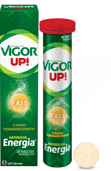 VIGOR UP! FAST, o smaku pomarańczowym, tabletki musujące, 20 szt.