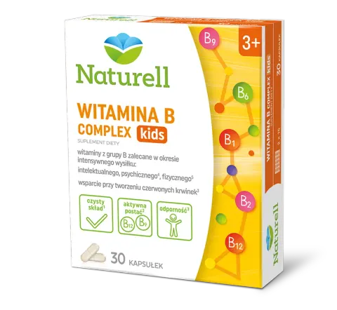 NATURELL WITAMINA B COMPLEX KIDS, kapsułki, 30 szt.