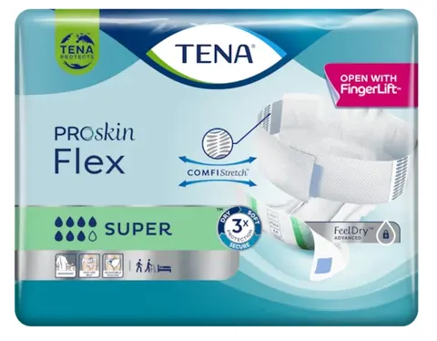 TENA FLEX PROSKIN SUPER, pieluchomajtki, rozmiar M, 30 szt.