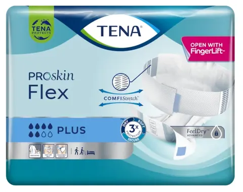 TENA FLEX PROSKIN PLUS, pieluchomajtki, rozmiar M, 30 szt.