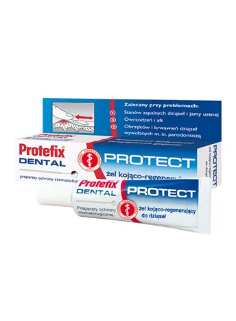 PROTEFIX DENTAL PROTECT, żel kojąco-regenerujący do dziąseł, 10 ml