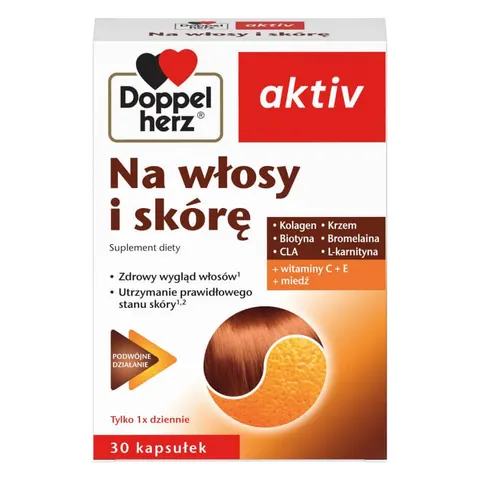DOPPELHERZ AKTIV NA WŁOSY I SKÓRĘ, kapsułki, 30 szt.