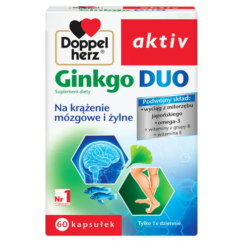DOPPELHERZ AKTIV GINKGO DUO, kapsułki, 60 szt.