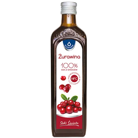 ŻURAWINA 100%, sok z owoców żurawiny, 490 ml