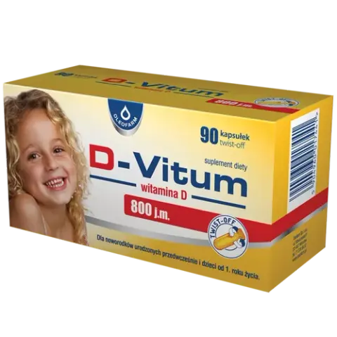 D-VITUM, witamina D 800 j.m., kapsułki twist-off, 90 szt.