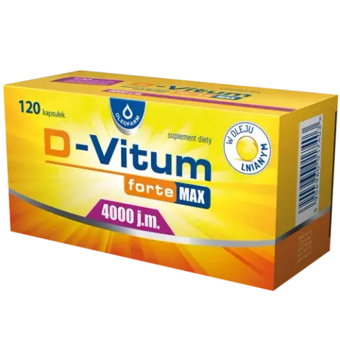 D-VITUM FORTE MAX, 4000 j.m., kapsułki, 120 szt.