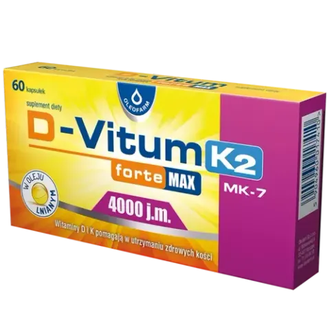 D-VITUM FORTE MAX, 4000 j.m. K2, kapsułki, 60 szt.