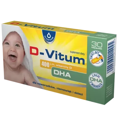 D-VITUM, 400 j.m. witamina D DHA, kapsułki twist-off, 30 szt.