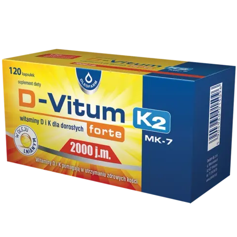 D-VITUM FORTE, 2000 j.m. K2, kapsułki, 120 szt.