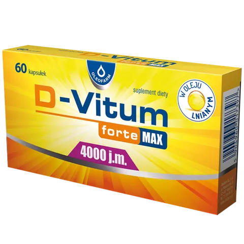 D-VITUM FORTE MAX, 4000 j.m., kapsułki, 60 szt.