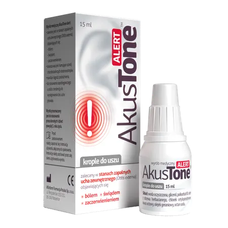 AKUSTONE ALERT, krople do uszu, roztwór, 15 ml