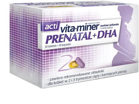 ACTI VITA-MINER PRENATAL+DHA, 30 tabletek + 30 kapsułek