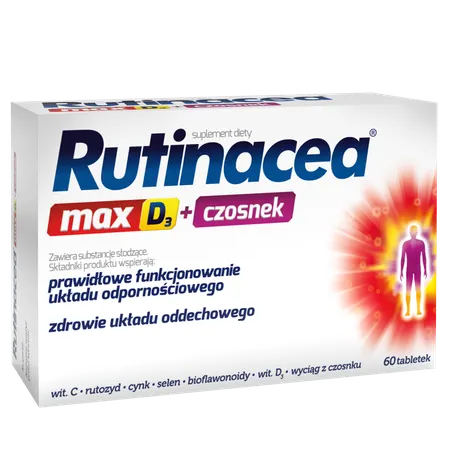 RUTINACEA MAX D3 + CZOSNEK, tabletki, 60 szt.