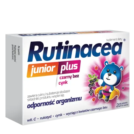 RUTINACEA JUNIOR PLUS, tabletki do ssania, 20 szt.