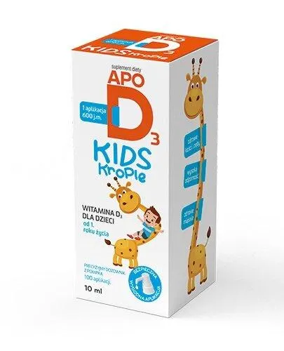 APO D3 KIDS 600 j.m., krople, 10 ml