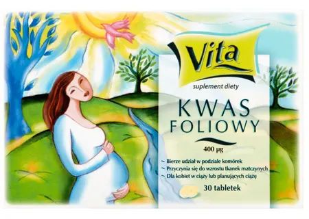 KWAS FOLIOWY VITA, tabletki, 30 szt. x 0,4 mg