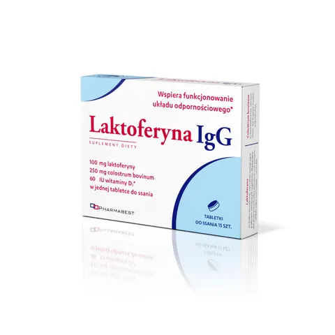 LAKTOFERYNA IGG, tabletki do ssania, 15 szt.
