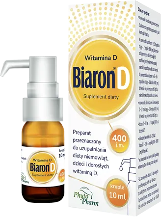 BIARON D, krople 400 j.m., 10 ml