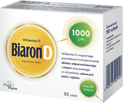 BIARON D 1000 J.M., kapsułki, 90 szt.