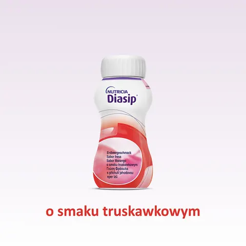 DIASIP, smak truskawkowy, płyn, 800 ml (4 szt. x 200 ml)