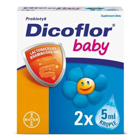 DICOFLOR BABY, krople, 2 butelki po 5 ml