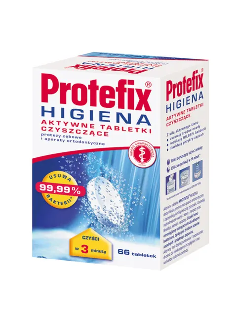 PROTEFIX HIGIENA, aktywne tabletki czyszczące, 66 szt.