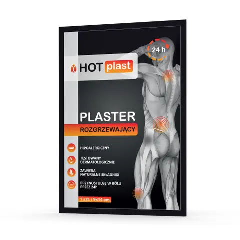HOT PLAST, plaster rozgrzewający, 9 cm x 14 cm, 1 szt.