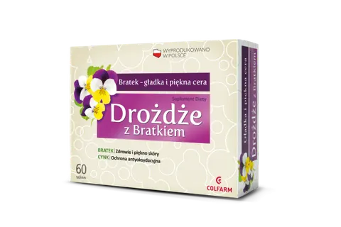 DROŻDŻE Z BRATKIEM, tabletki, 60 szt.