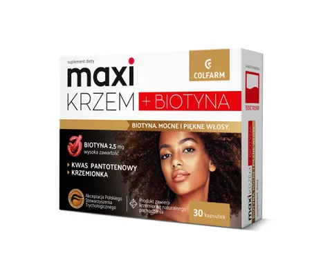 MAXI KRZEM+BIOTYNA, kapsułki twarde, 30 szt.