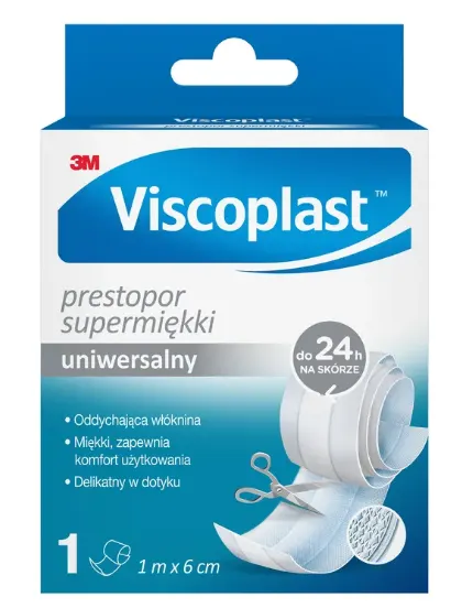 VISCOPLAST, plaster prestopor, plaster do cięcia, 1 m x 6 cm, 1 szt.
