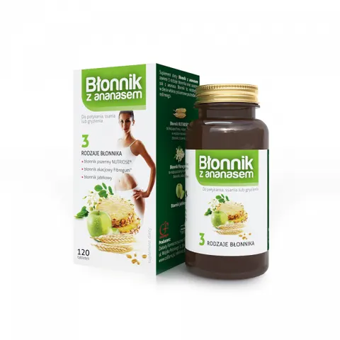 BŁONNIK Z ANANASEM, tabletki, 120 szt.