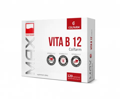 MAX VITA B12, tabletki powlekane,120 szt.