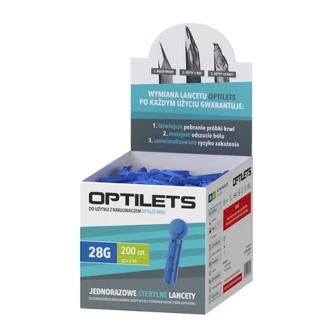 OPTILETS, lancety jednorazowe, 200 szt.