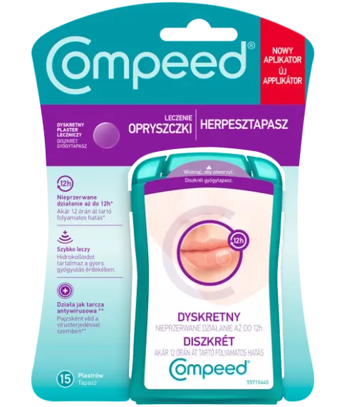 COMPEED OPRYSZCZKA, dyskretny plaster na opryszczkę, 15 szt.