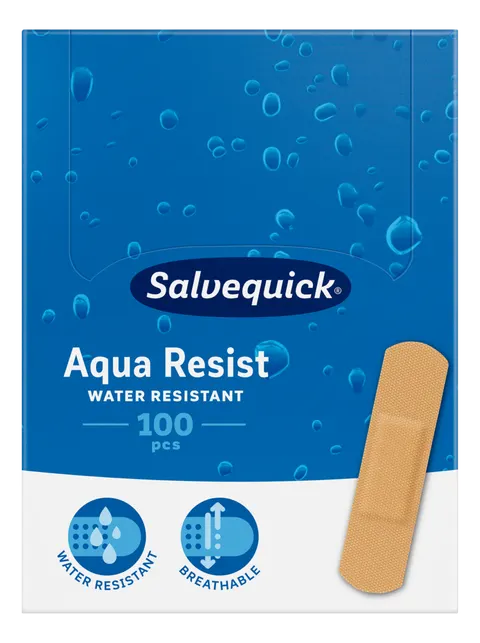 SALVEQUICK AQUA RESIST, średnie plastry wodoodporne, 100 szt.