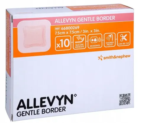 ALLEVYN AG ADHESIVE, opatrunek, 7,5 cm x 7,5 cm, 1 szt.