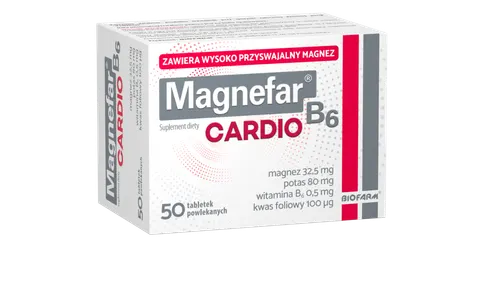 MAGNEFAR B6 CARDIO, tabletki powlekane, 50 szt.