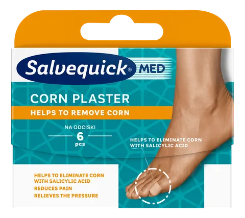 SALVEQUICK CORN, plastry na odciski, 6 szt.