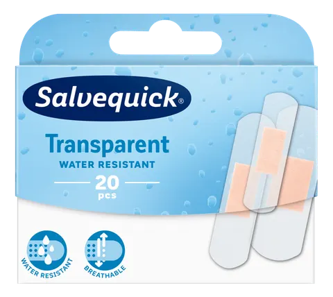 SALVEQUICK TRANSPARENT, plastry, 20 szt.