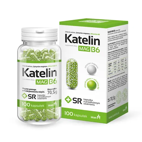 KATELIN MAG B6, kapsułki o przedłużonym uwalnianiu, 100 szt.