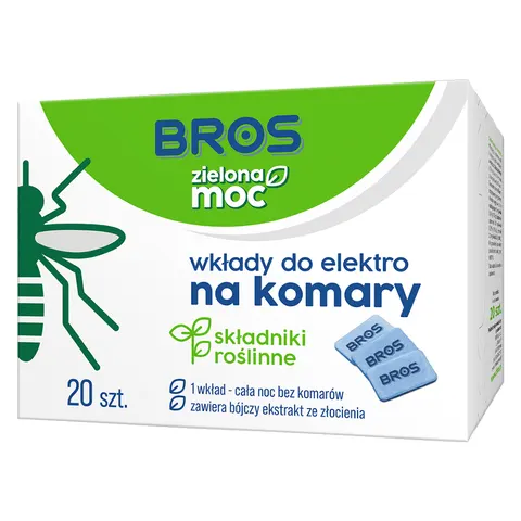 BROS Wkłady do elektro ZIELONA MOC, 20 szt