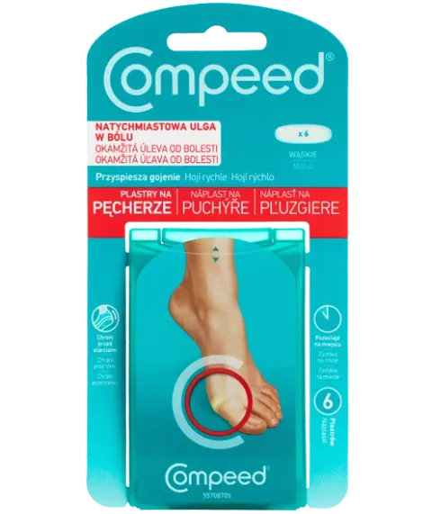 COMPEED NA PĘCHERZE, plastry 2 x 6 cm, wąskie, 6 szt.