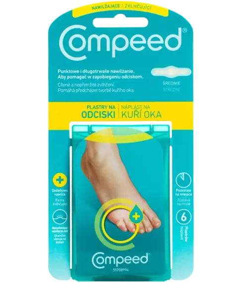 COMPEED NA ODCISKI, plastry nawilżające, 1,7 x 5,7 cm, 6 szt.