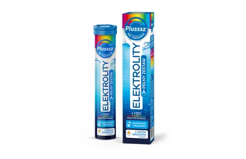 PLUSSSZ ELEKTROLITY + 100% MULTIWITAMINA, tabletki musujące, 24 szt.
